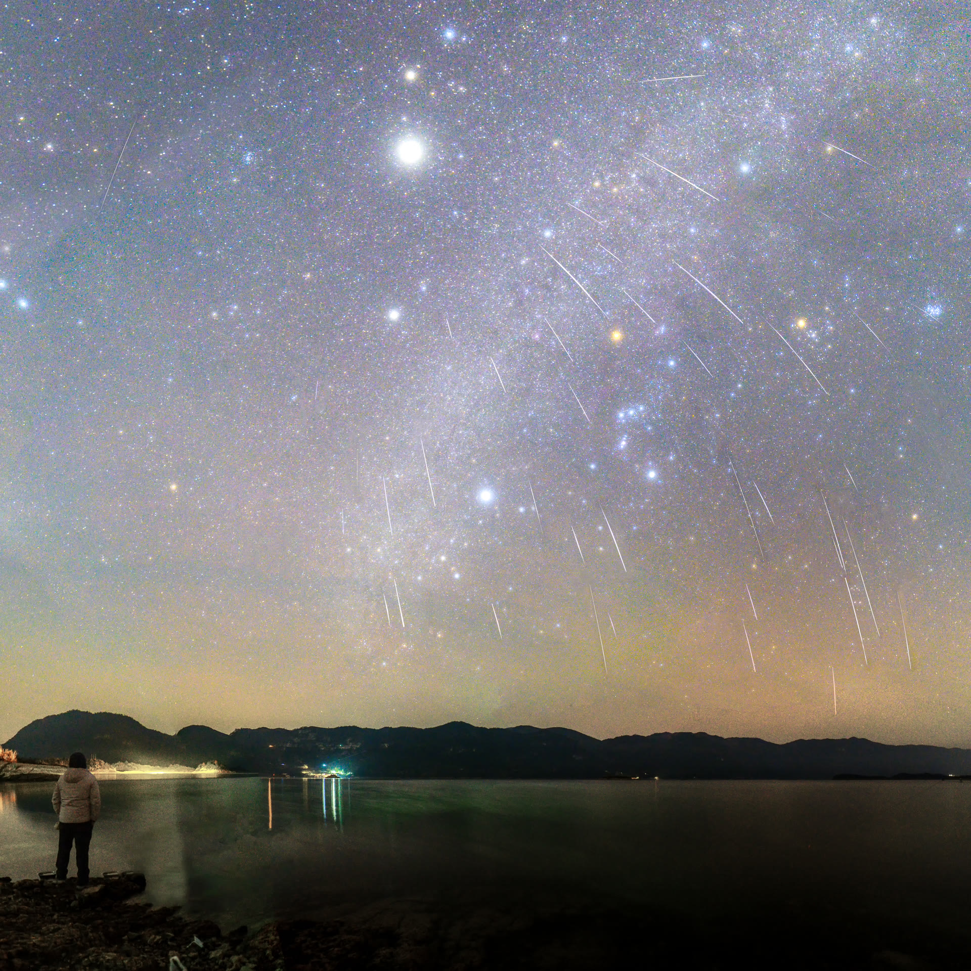 仙岛湖双子座流星雨